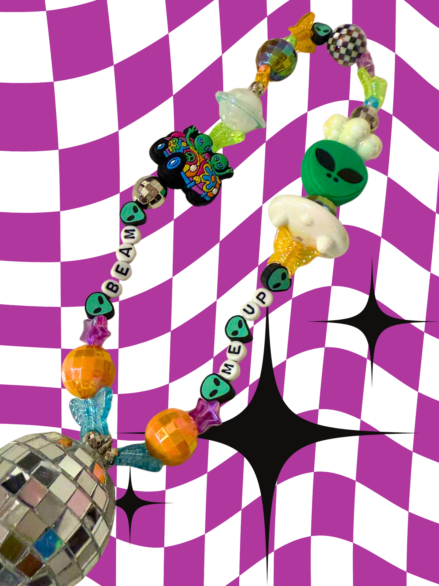 Beam Me Up Rearview Mirror Charm