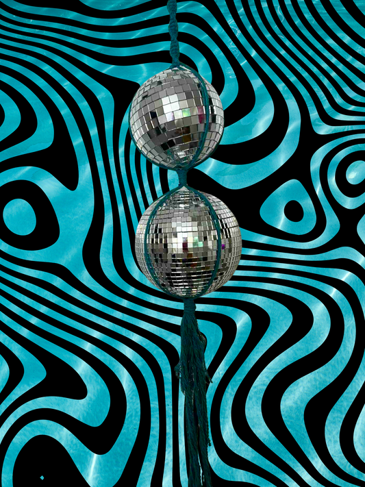 Chill Wave Macrame Disco Ball Hanger