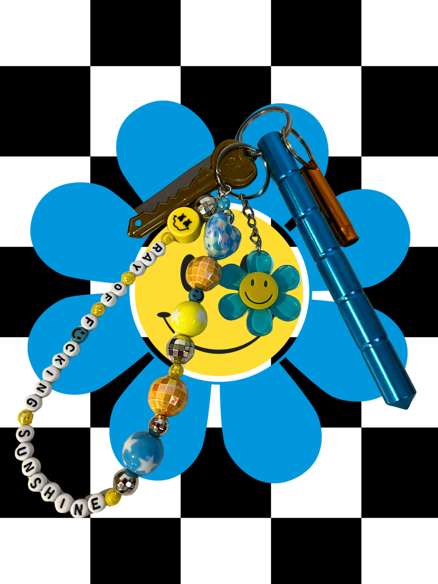 Ray of F'ing Sunshine Protection Keychain