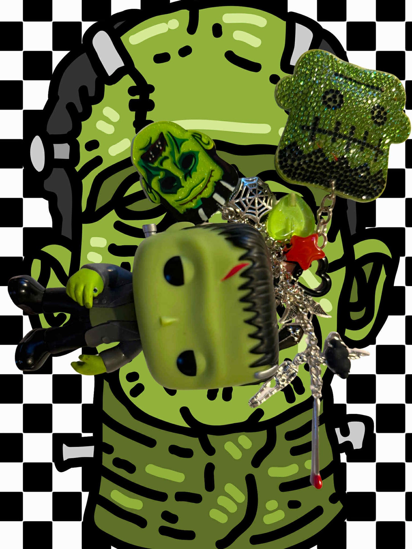 Frankenstein Figure Keychain
