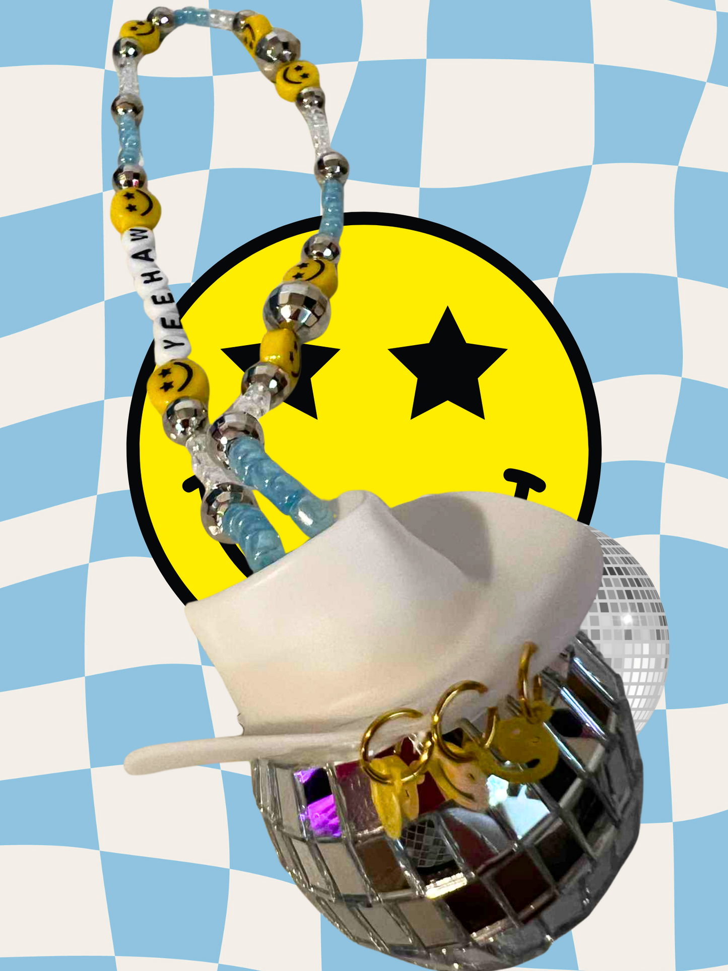 Yeehaw Rearview Mirror Charm
