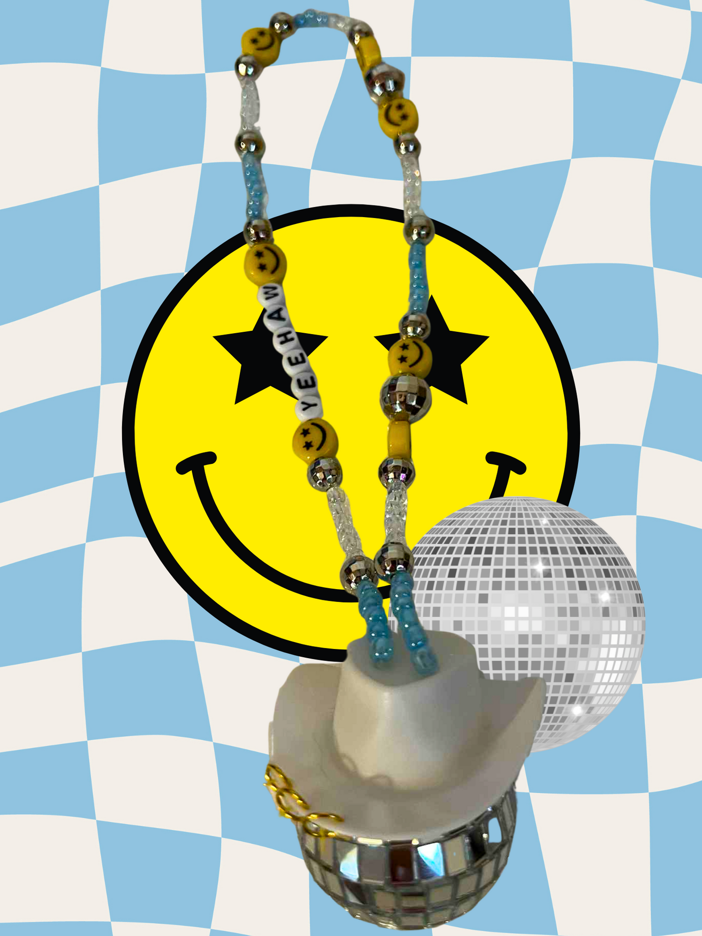 Yeehaw Rearview Mirror Charm