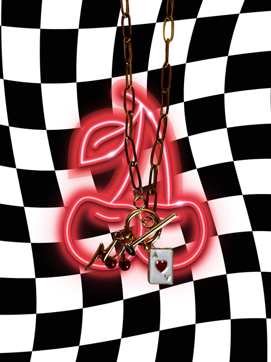 Cherry Smooches Charm Necklace