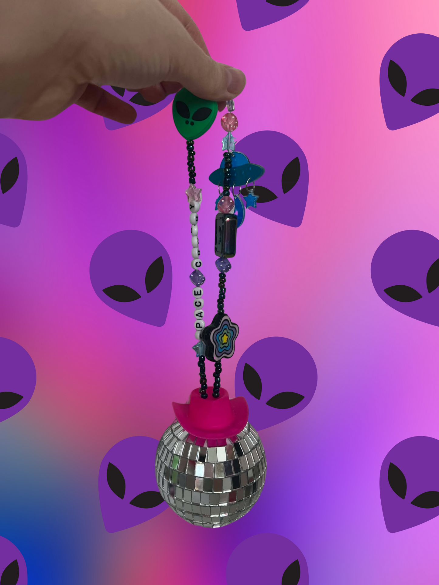 Space Cowboy Rearview Mirror Charm