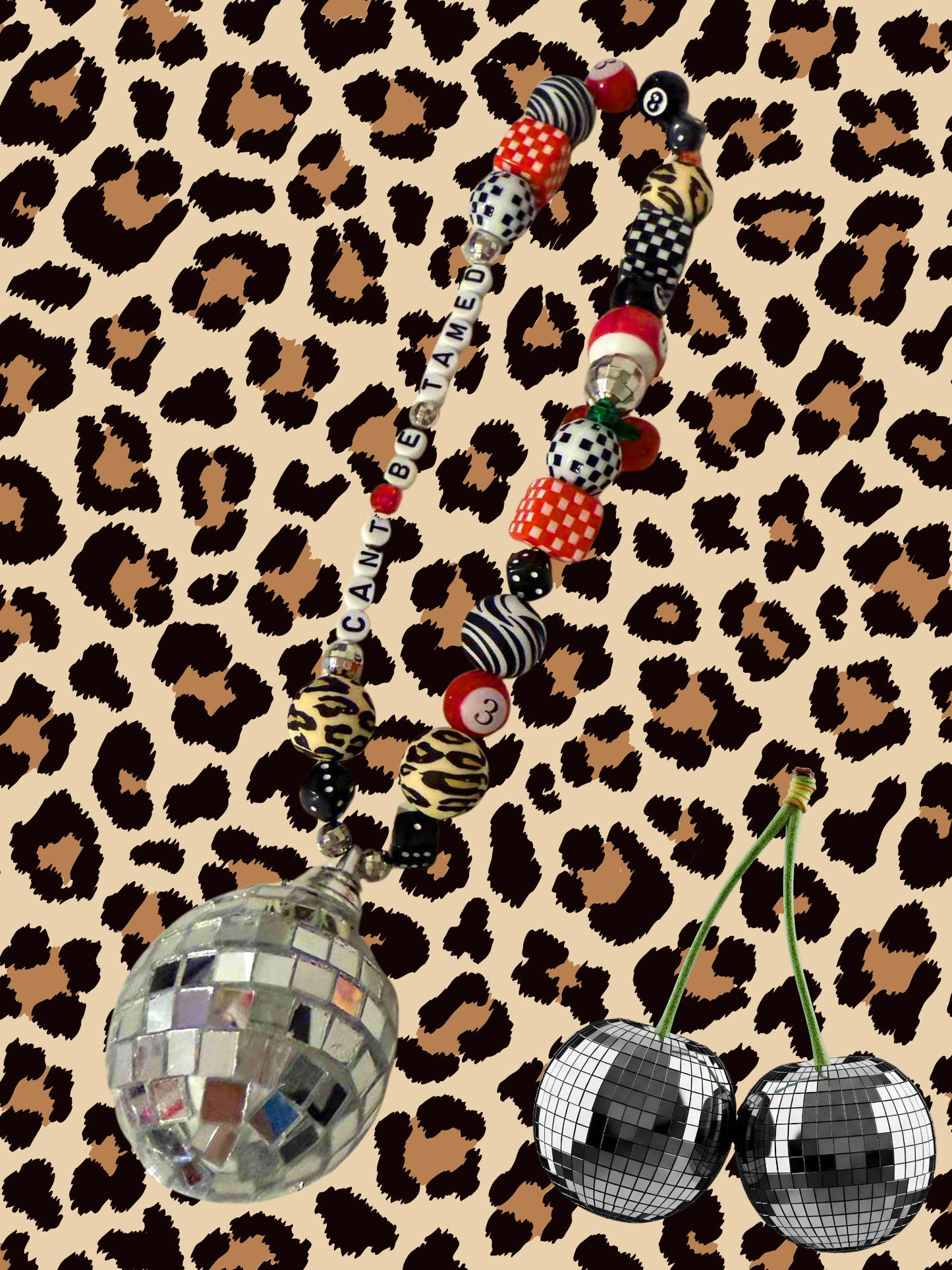 Can't be Tamed Rearview Mirror Charm