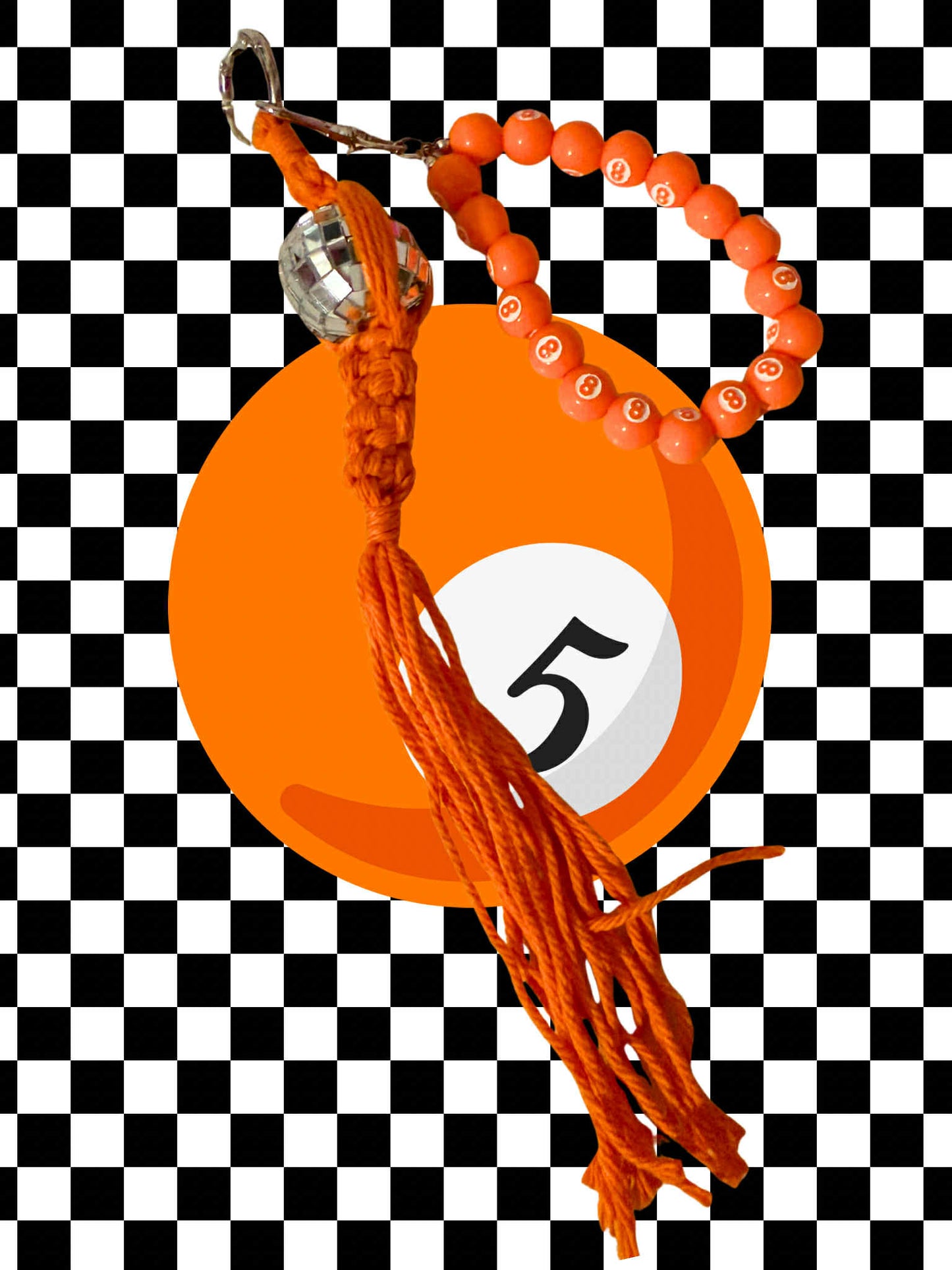 Hot Streak Macrame Keychain