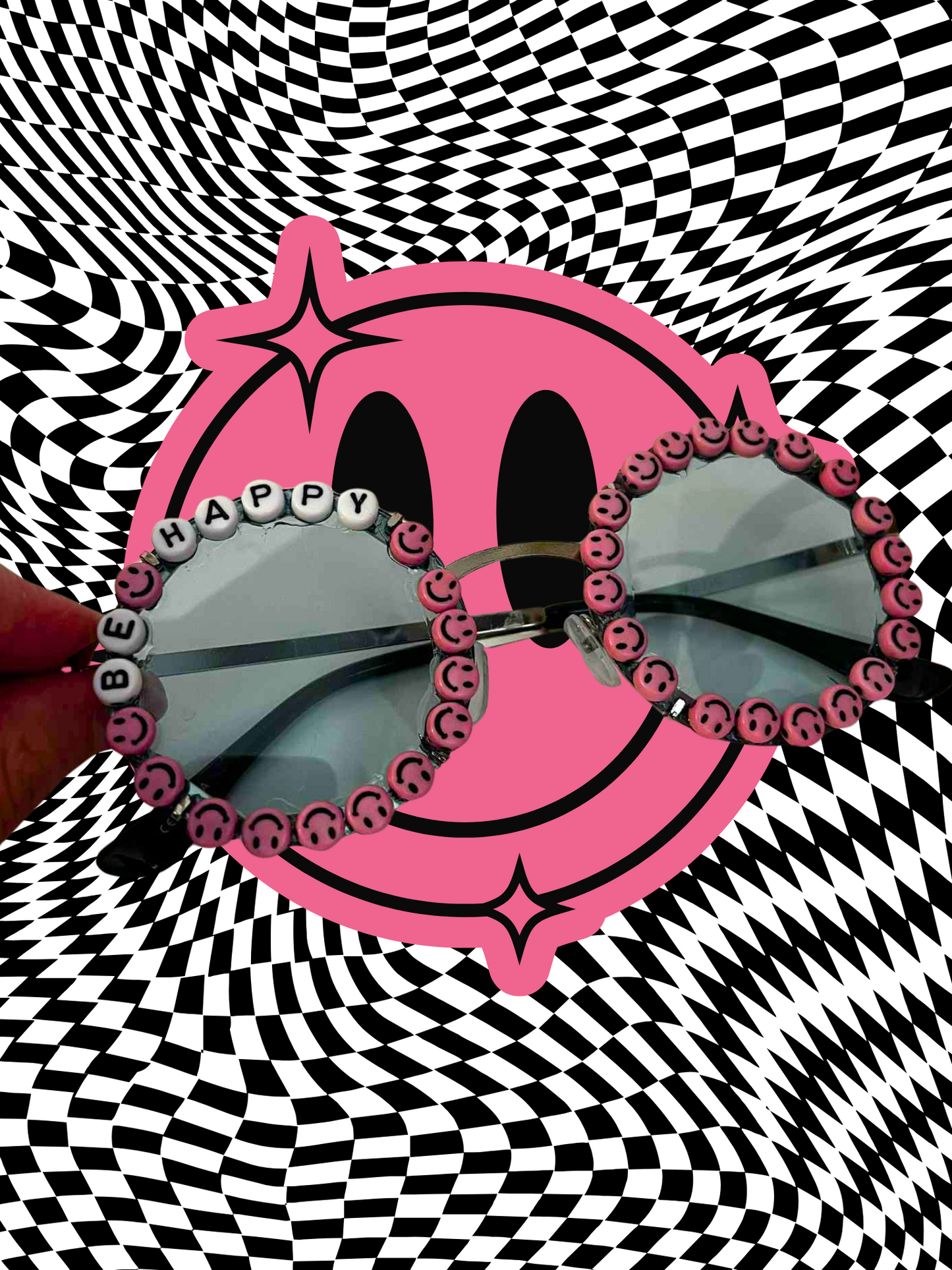 Be Happy in Pink Sunglasses