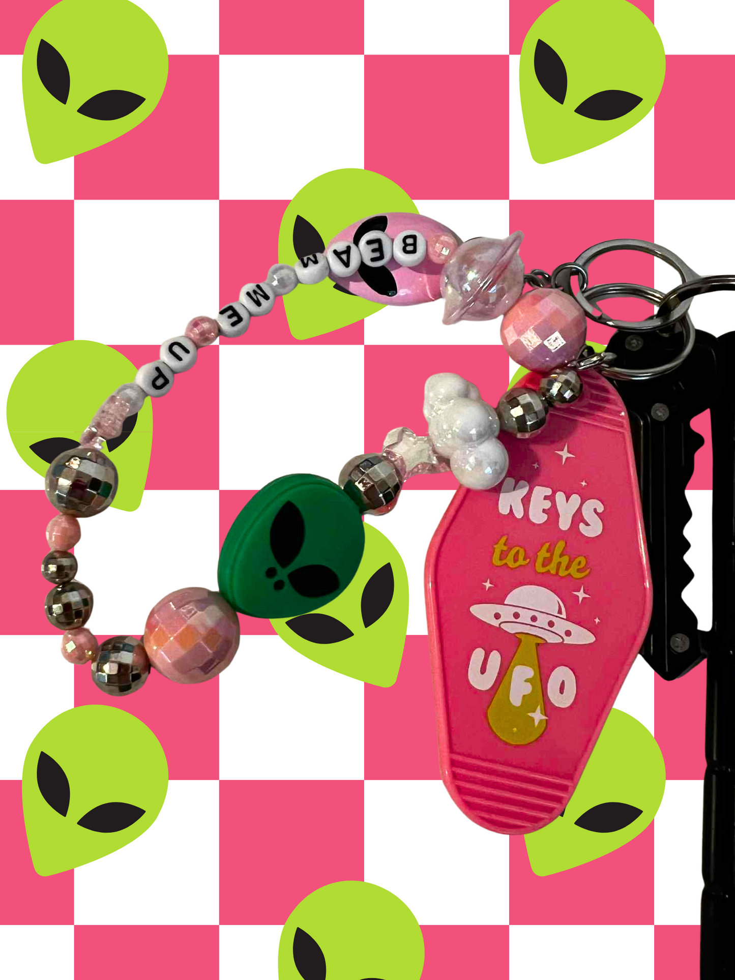 Beam Me Up Protection Keychain