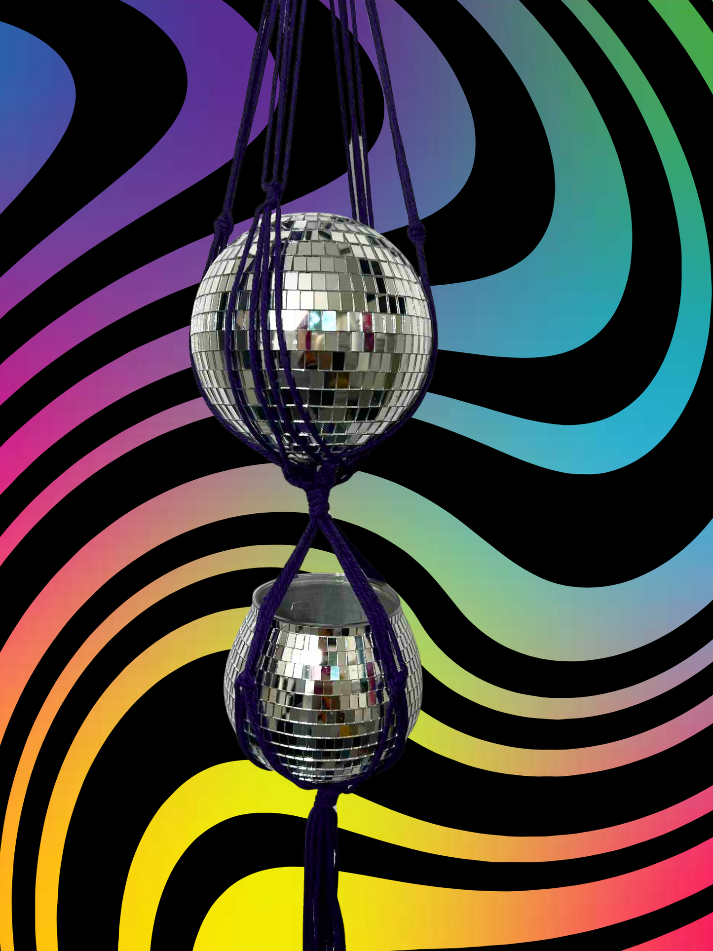 Disco Isn't Dead Macrame Hanger