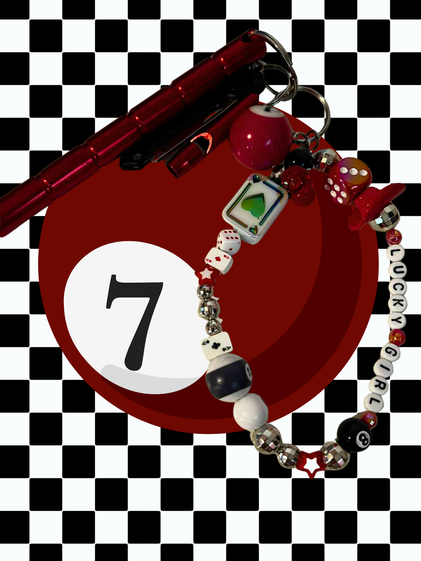 Lucky Girl Protection Keychain
