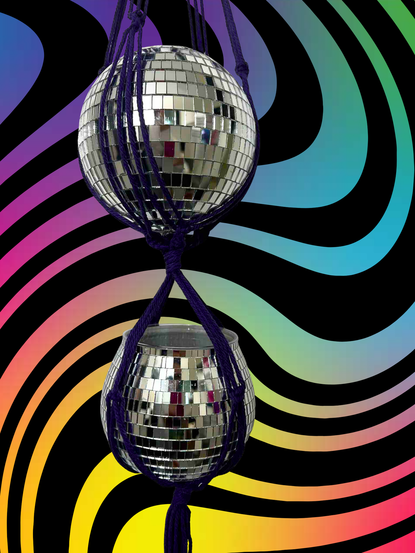 Disco Isn't Dead Macrame Hanger