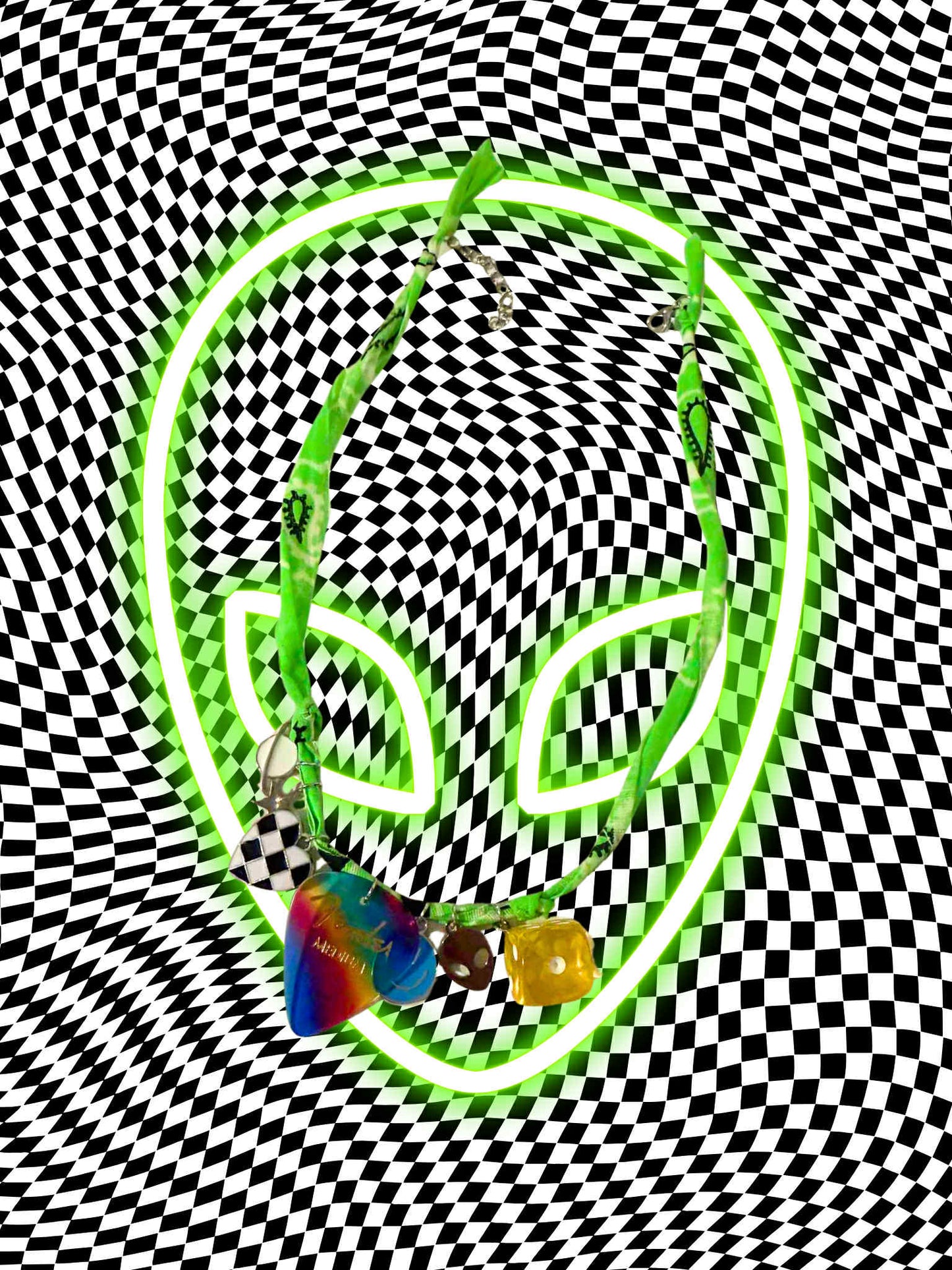 Strange to Meet You Bandana Charm Necklace