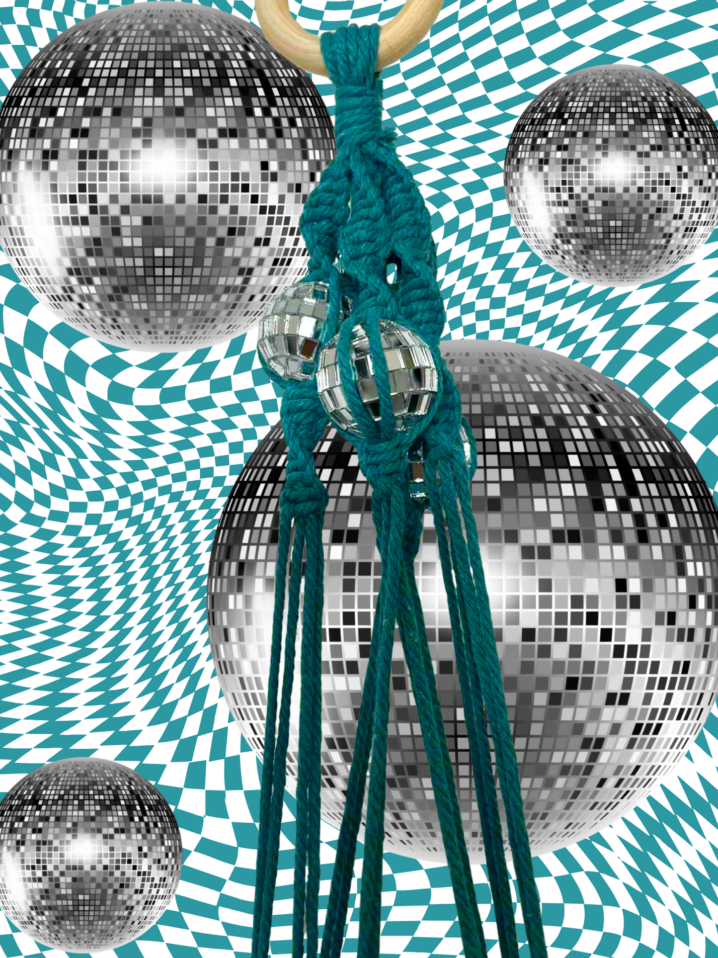 Mermaze Me Macrame Disco Ball Hanger