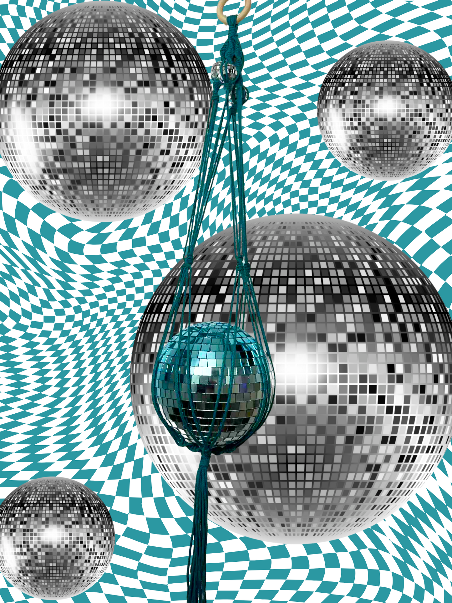Mermaze Me Macrame Disco Ball Hanger