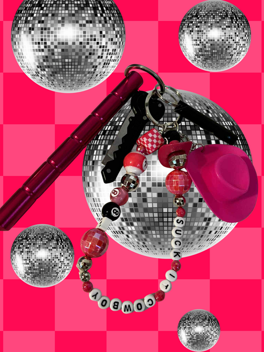 Suck It Cowboy Protection Keychain