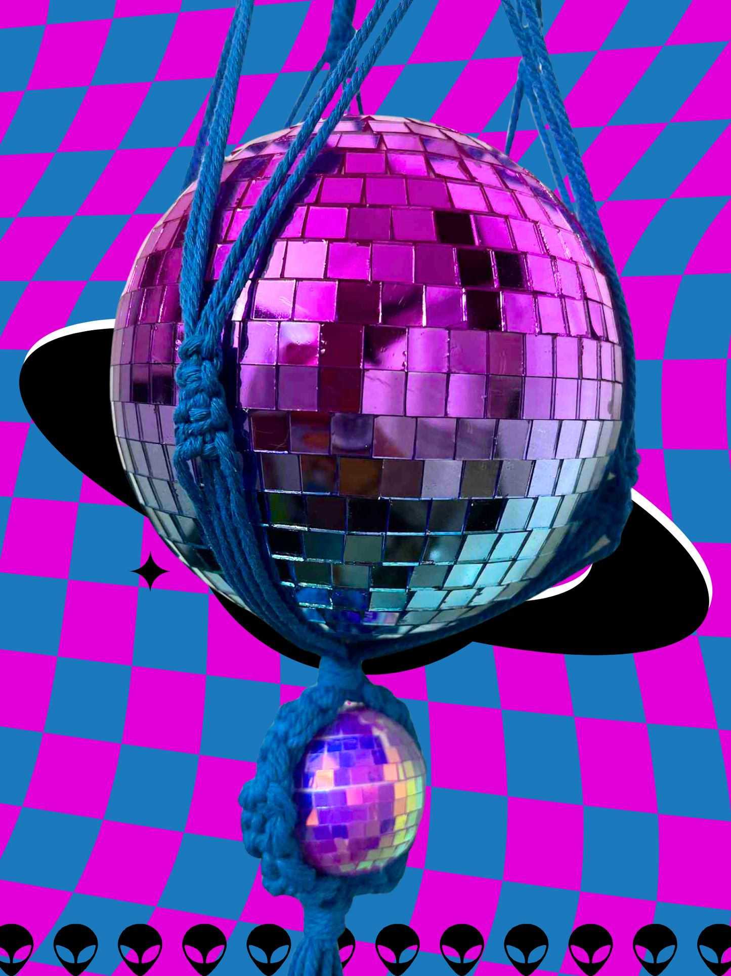 Out of this Galaxy Macrame Disco Ball Hanger
