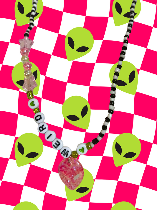 Weird Girly Beaded Necklace