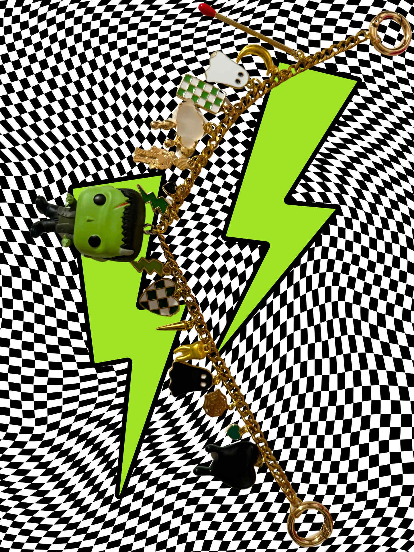 Frankenstein Purse Charm