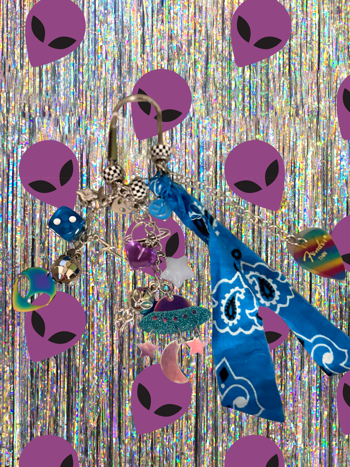 Invasion of the Space Babes Keychain
