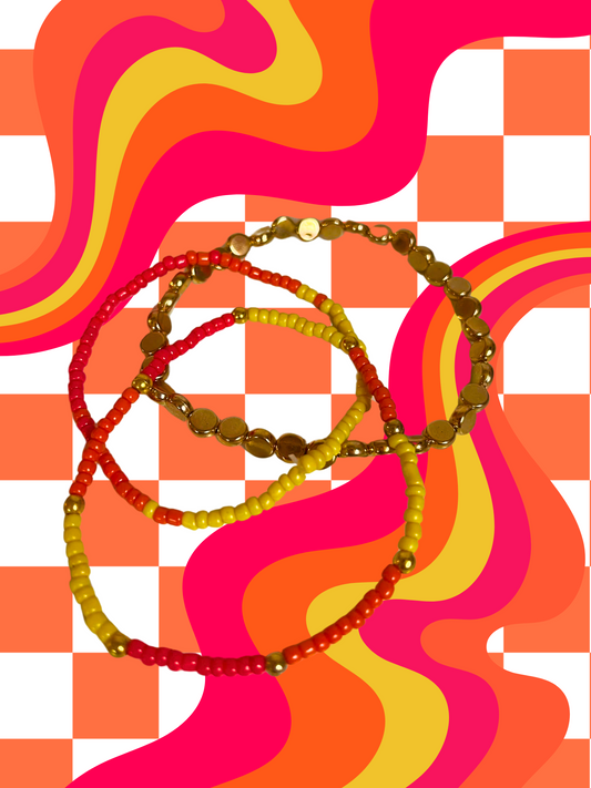 Sunset Skies Beaded Bracelet Set