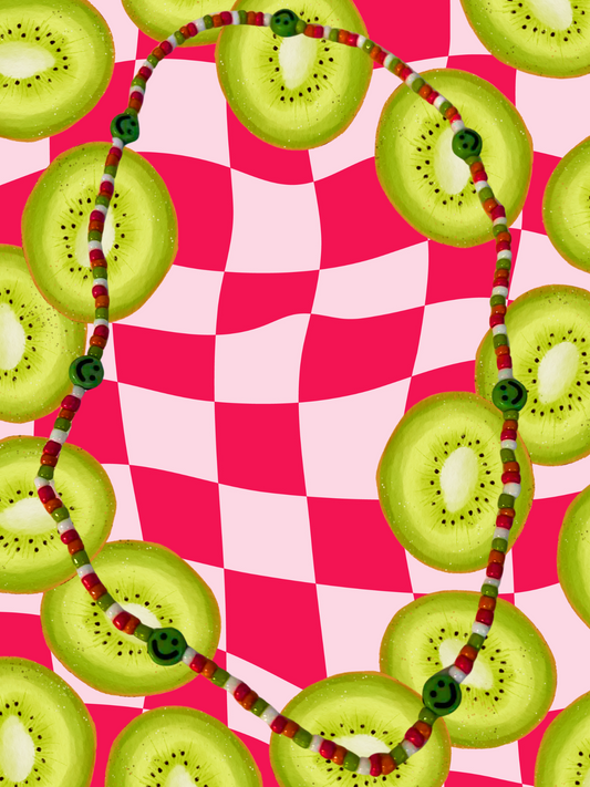 Kiwi Dreaming Beaded Necklace