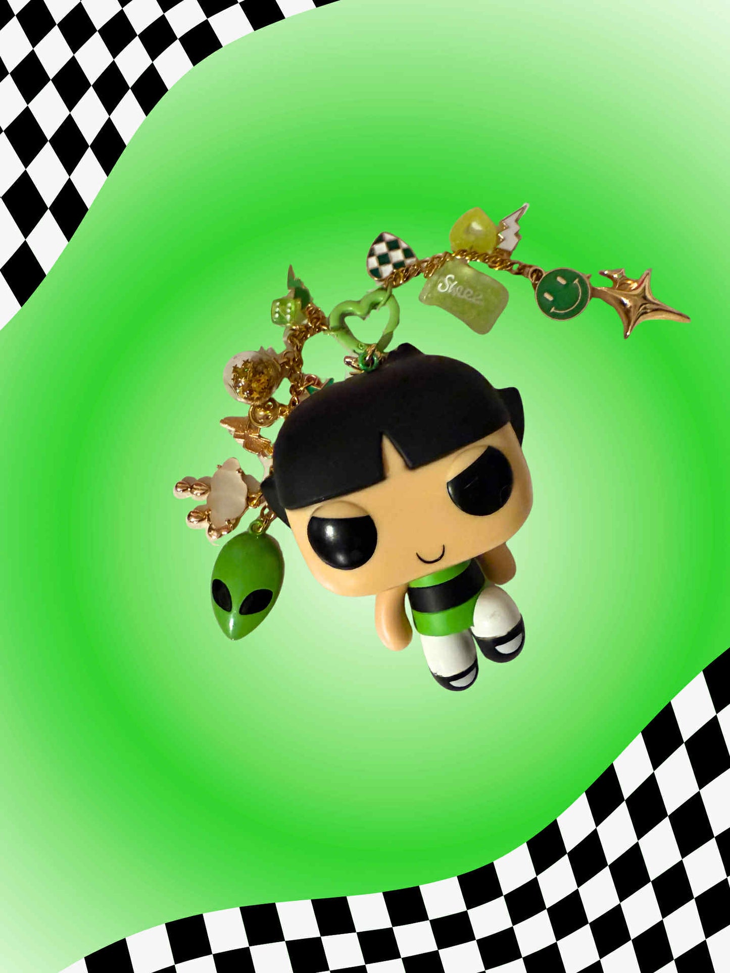 Buttercup PowerPuff Girl Figure Keychain