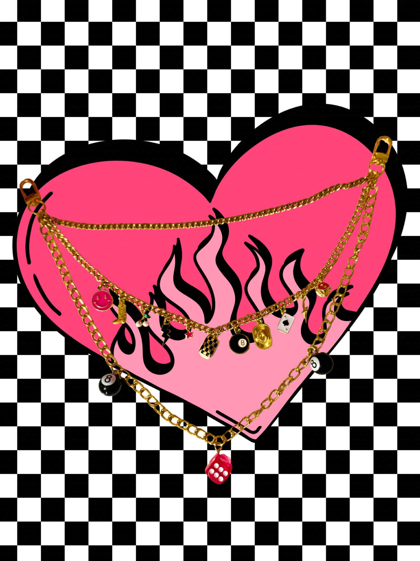 Heartbreak in Boots Purse Chain