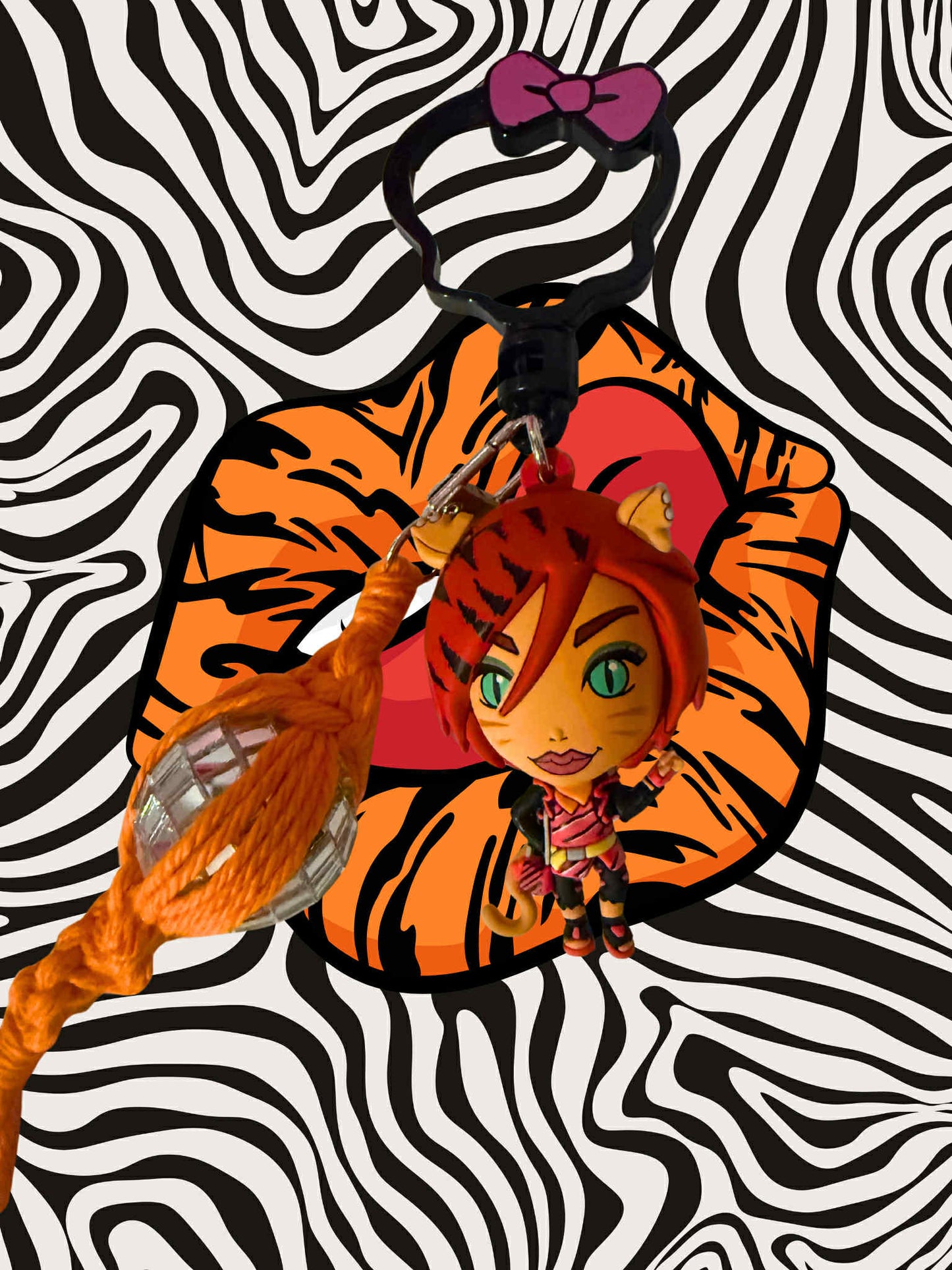 Toralei Monster High Macrame Keychain
