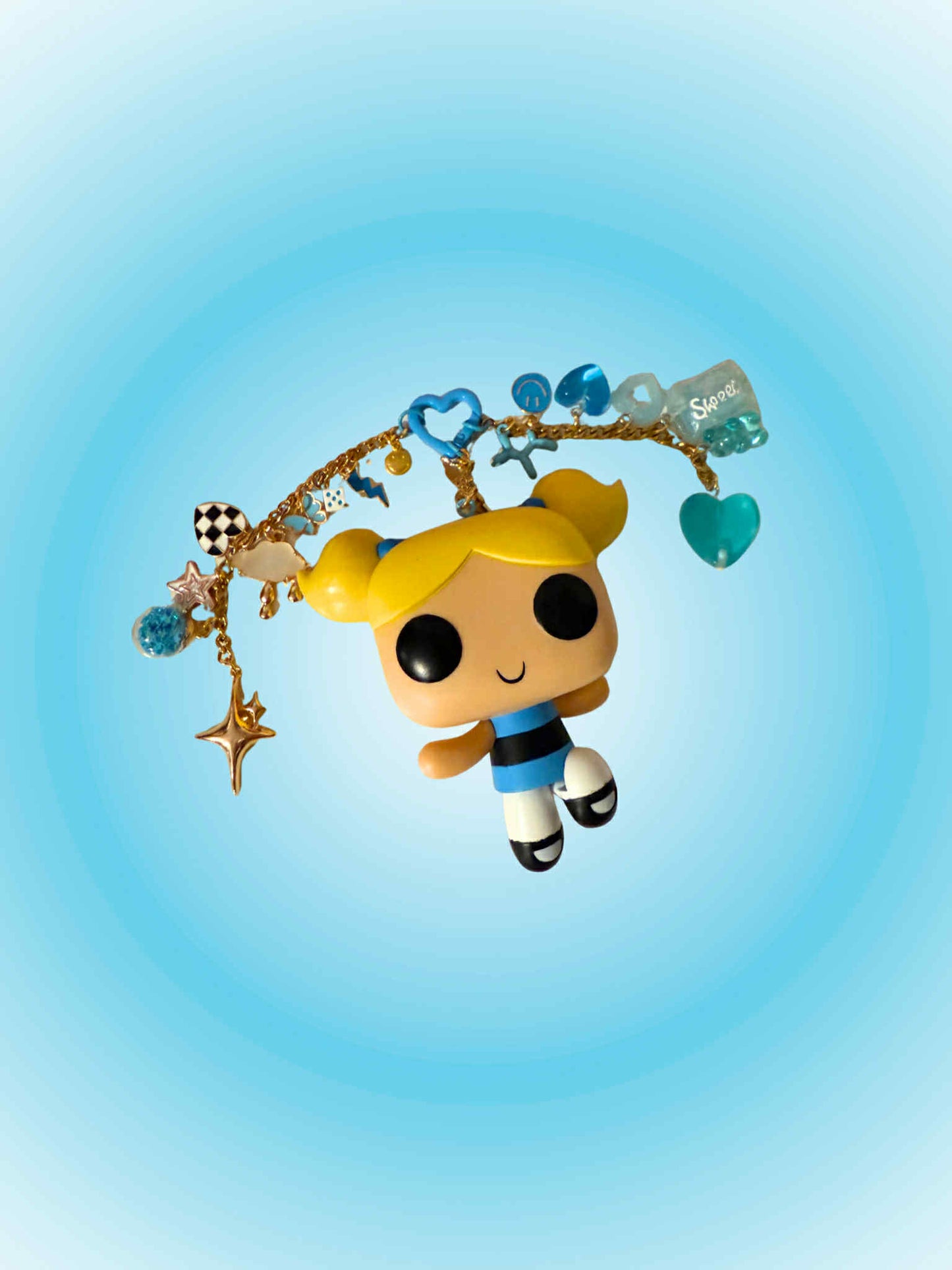 Bubbles PowerPuff Girl Figure Keychain