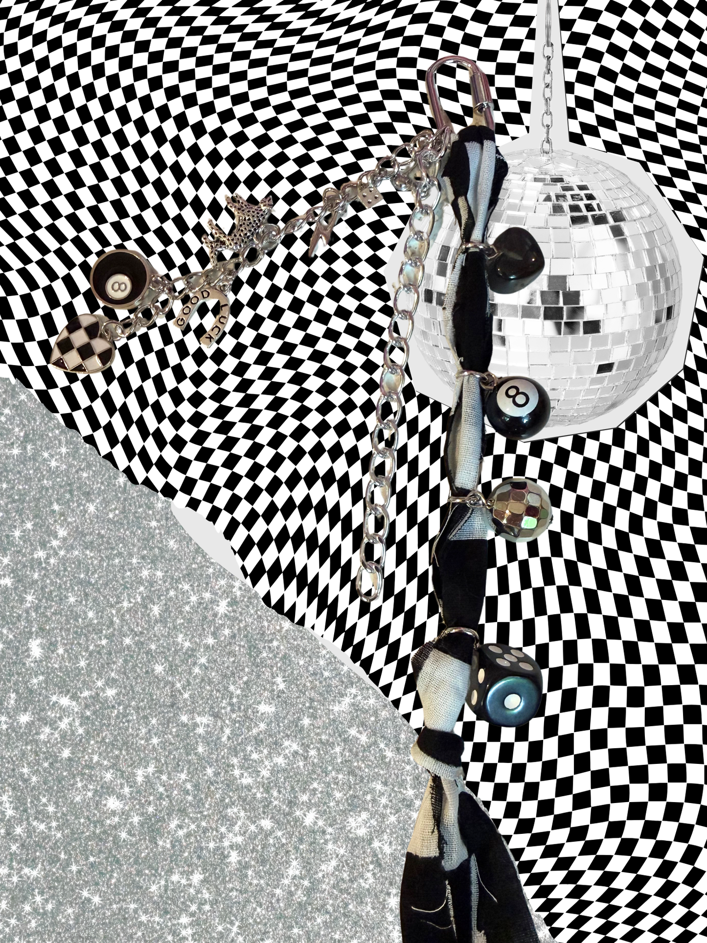 Checkered Nights Keychain