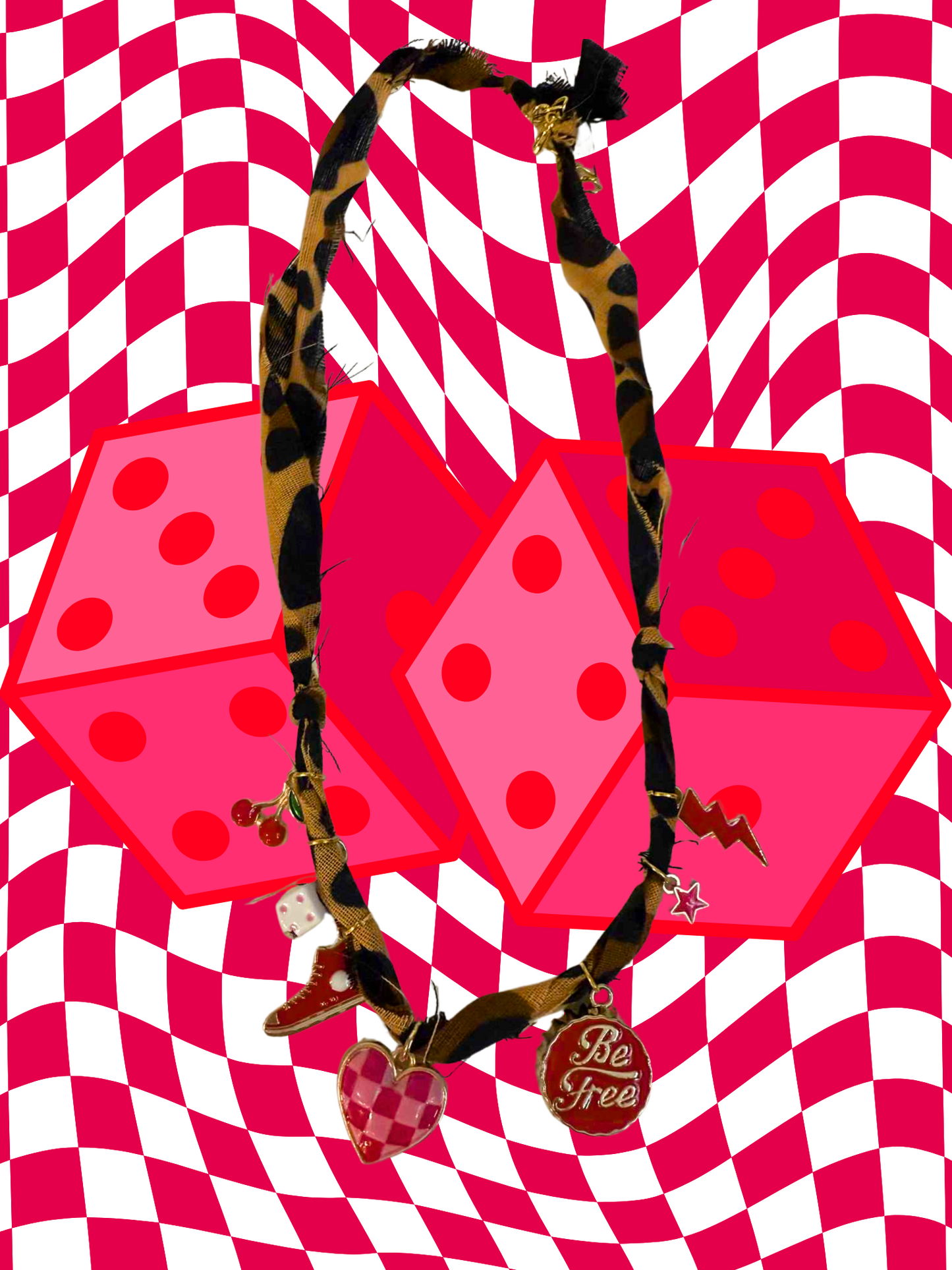 Cheetahlicious Bandana Charm Necklace