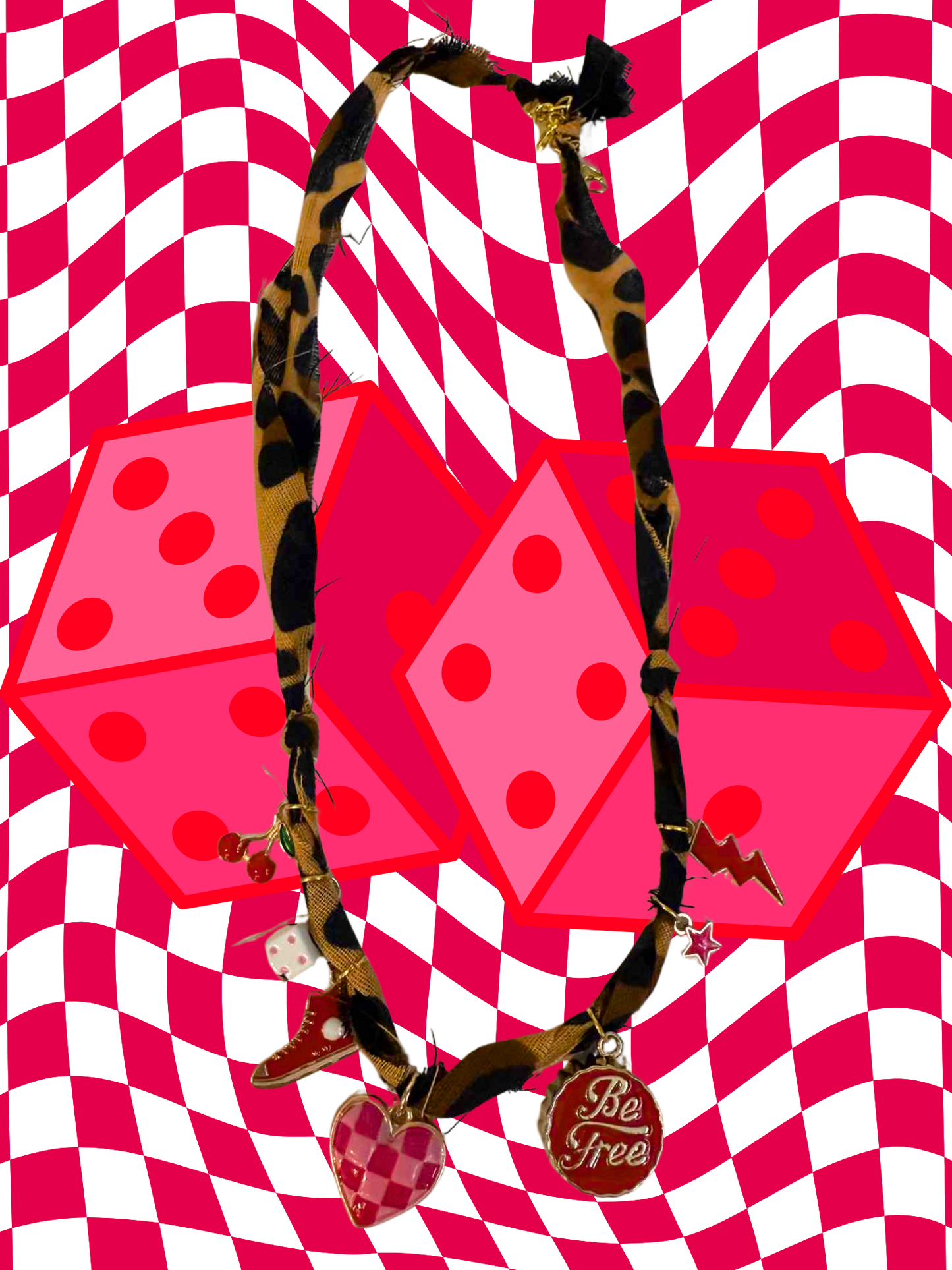 Cheetahlicious Bandana Charm Necklace