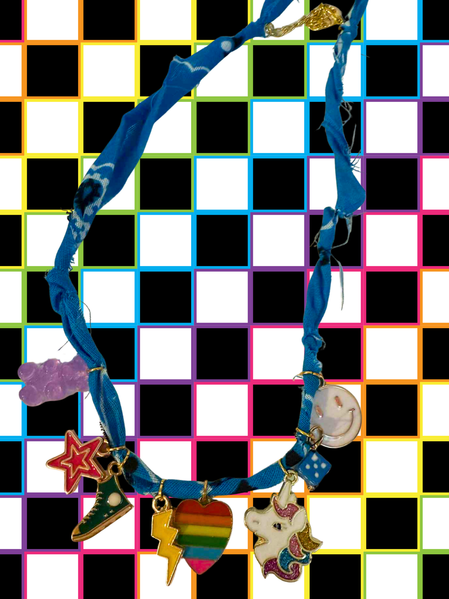 Happy Daze Bandana Charm Necklace