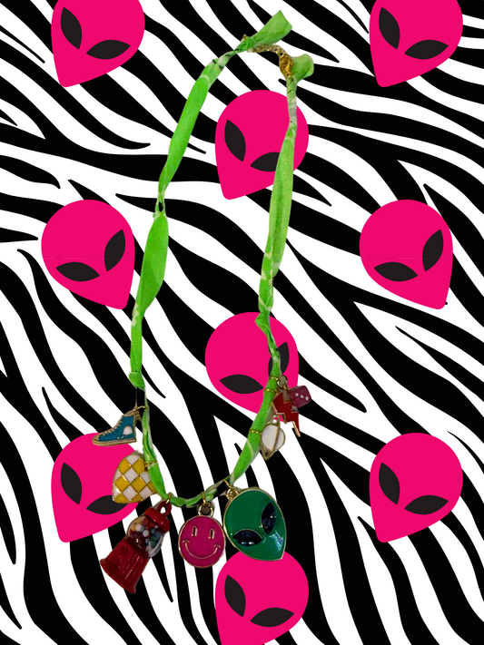 Beam Me Up Bandana Charm Necklace