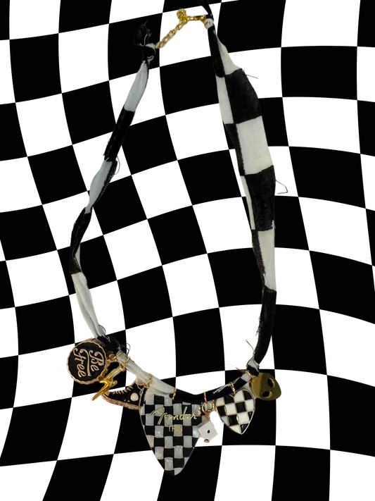 Off the Rails Bandana Charm Necklace