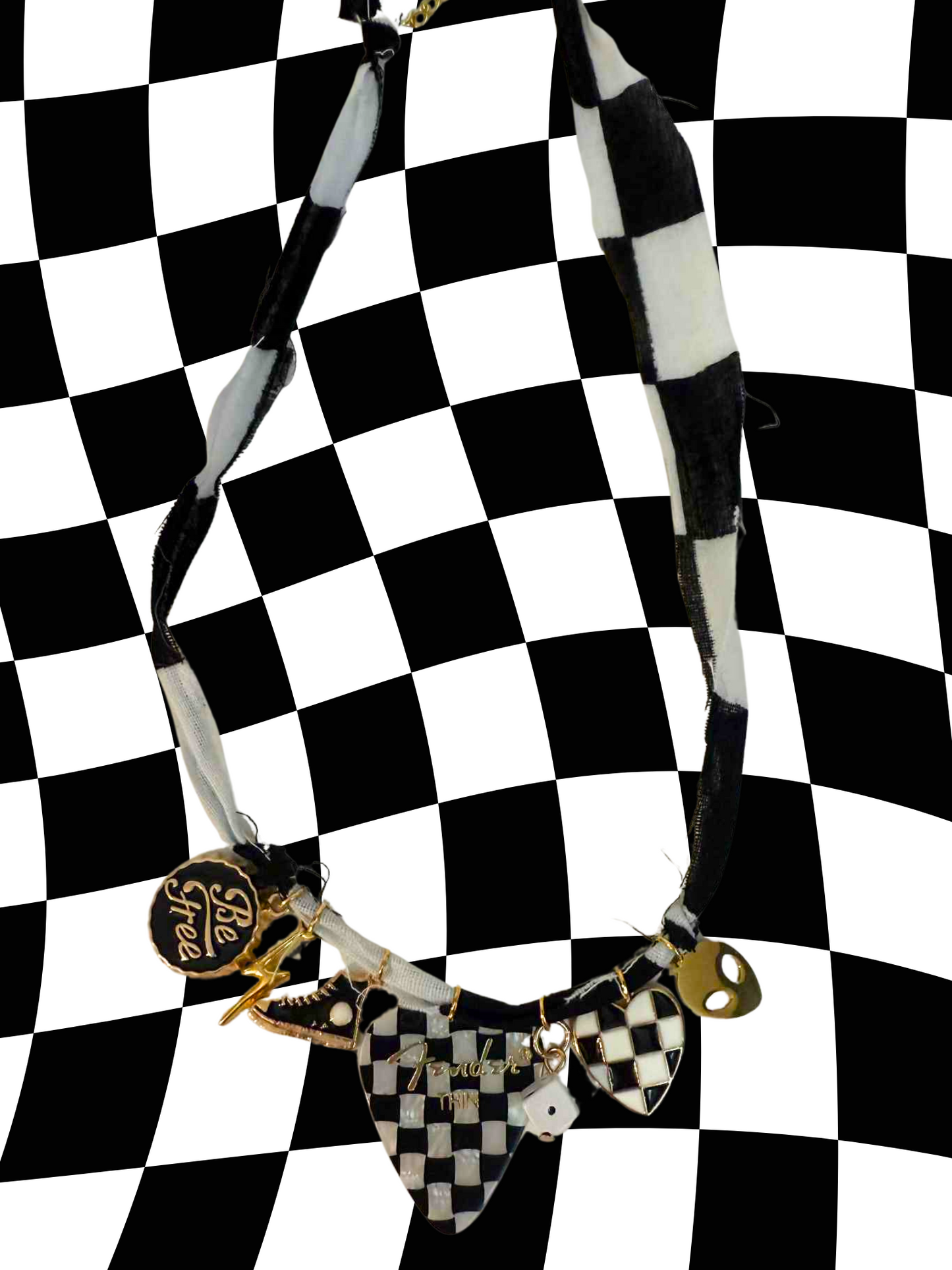 Off the Rails Bandana Charm Necklace
