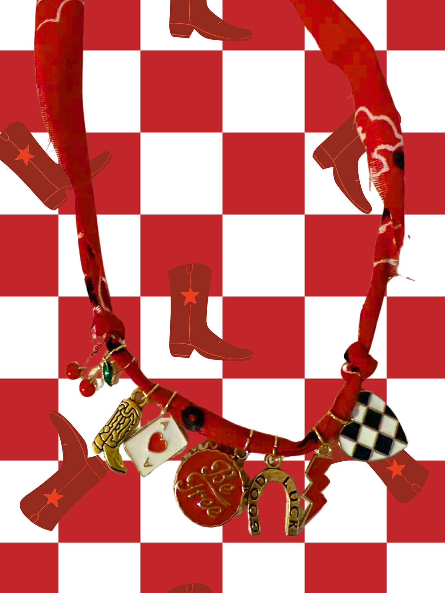 Choosing Wild Bandana Charm Necklace