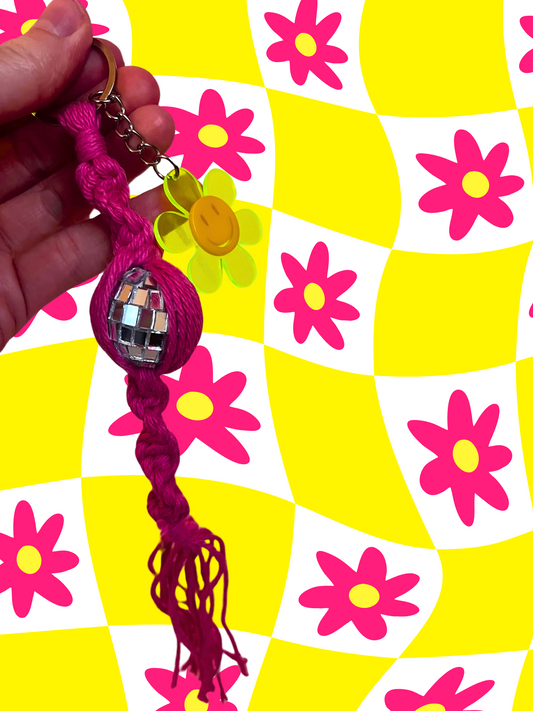 Sunny Girl Macrame Keychain