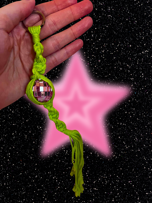 Star Gaze Macrame Keychain