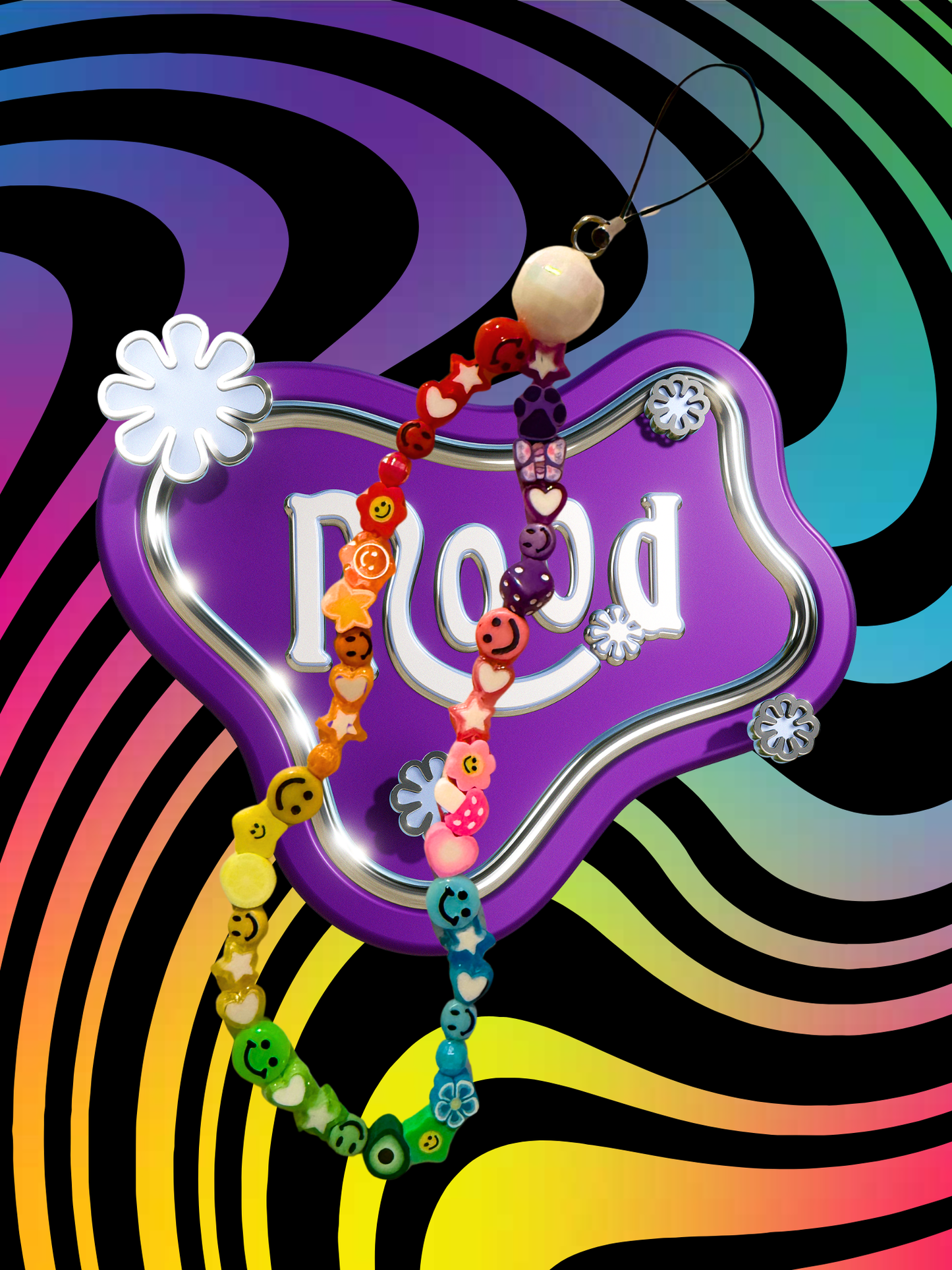 Rainbow Daydream Phone Charm