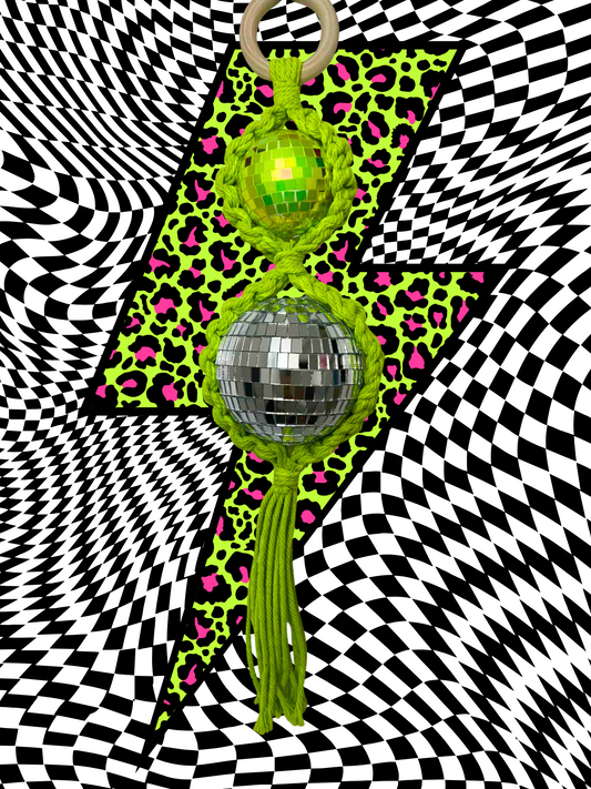 Happy Vibe Macrame Disco Ball Hanger