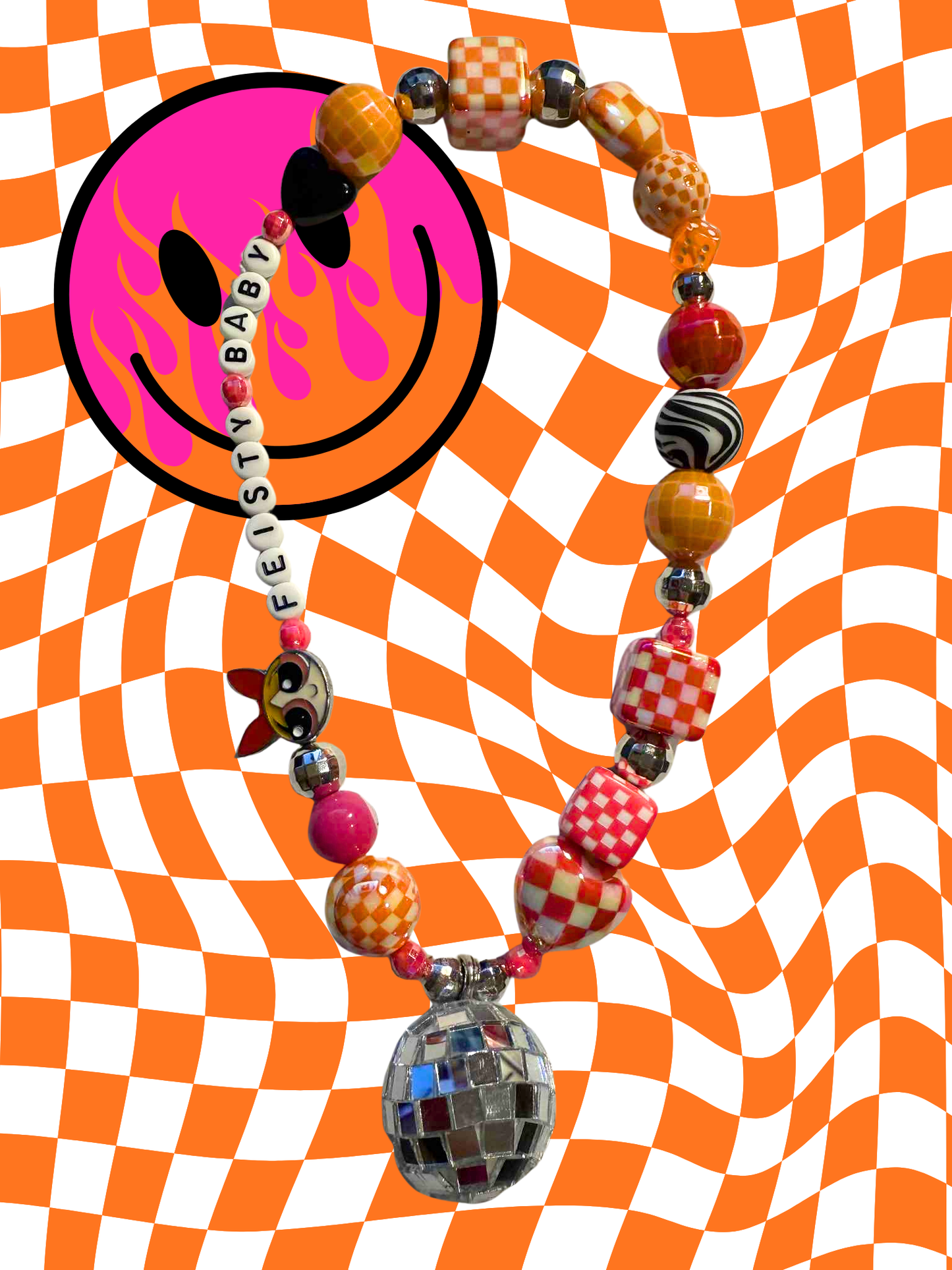 Feisty Baby Rearview Mirror Charm