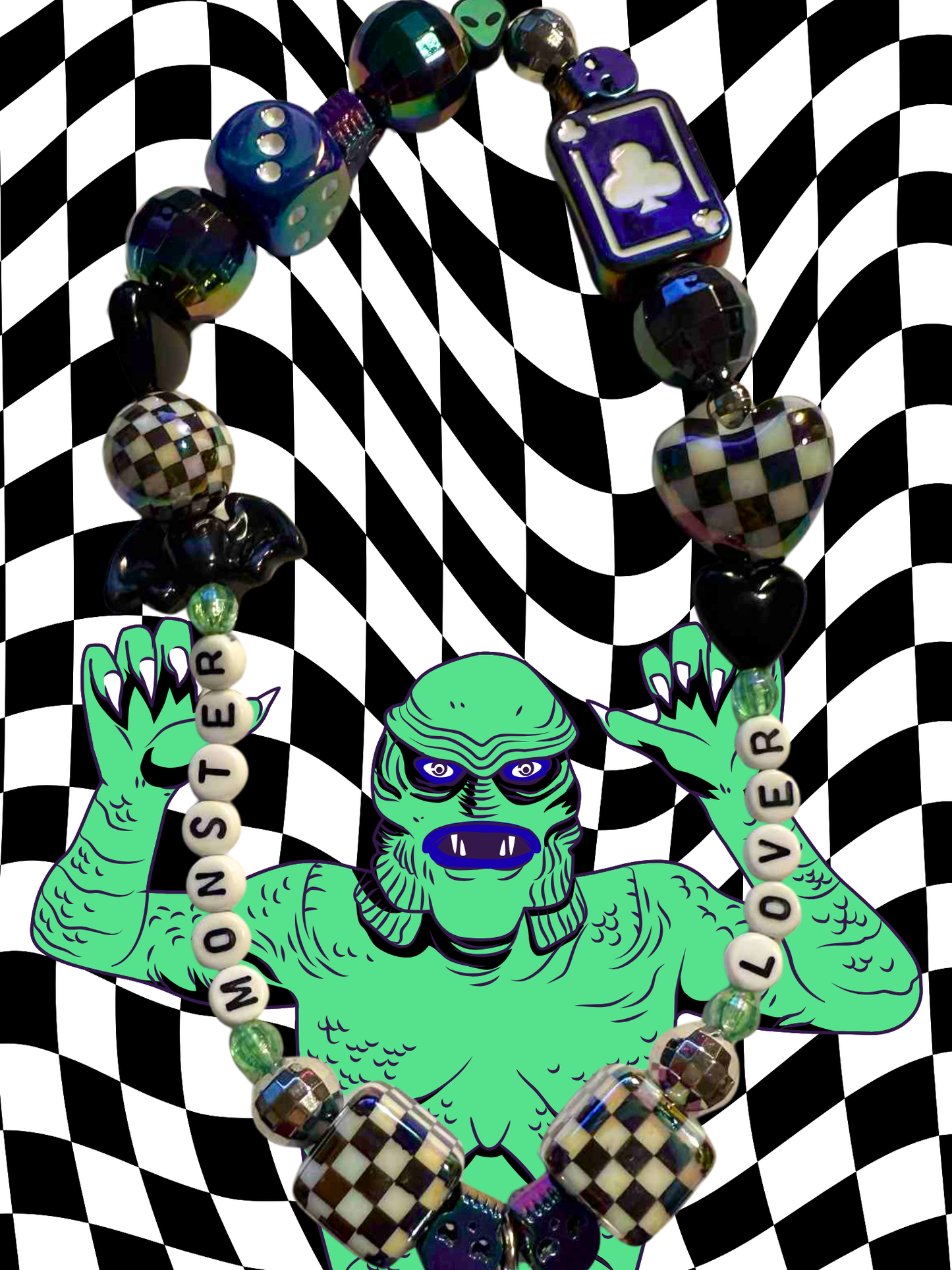 Monster Lover Rearview Mirror Charm