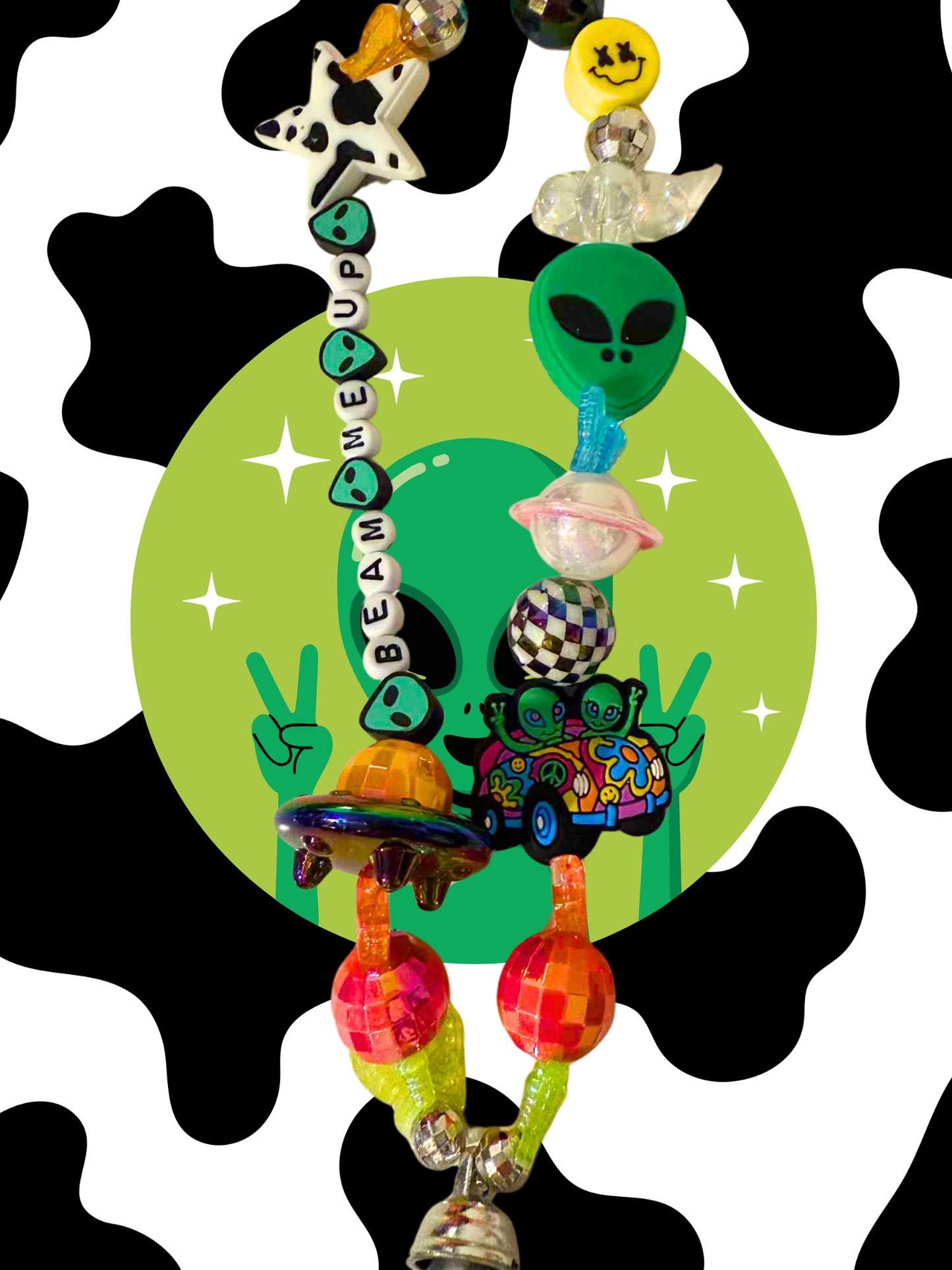 Beam me up Rearview Mirror Charm