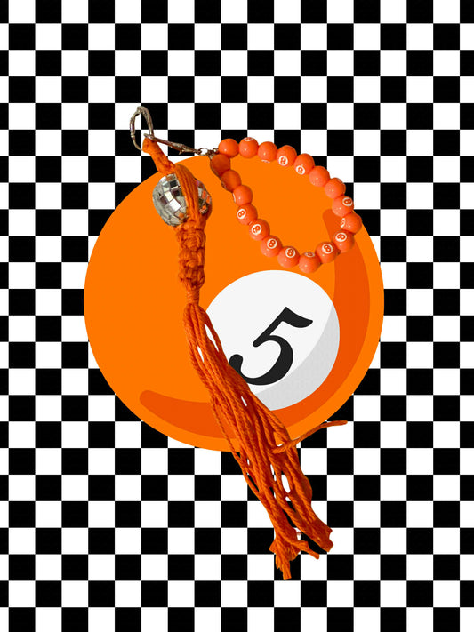 Hot Streak Macrame Keychain