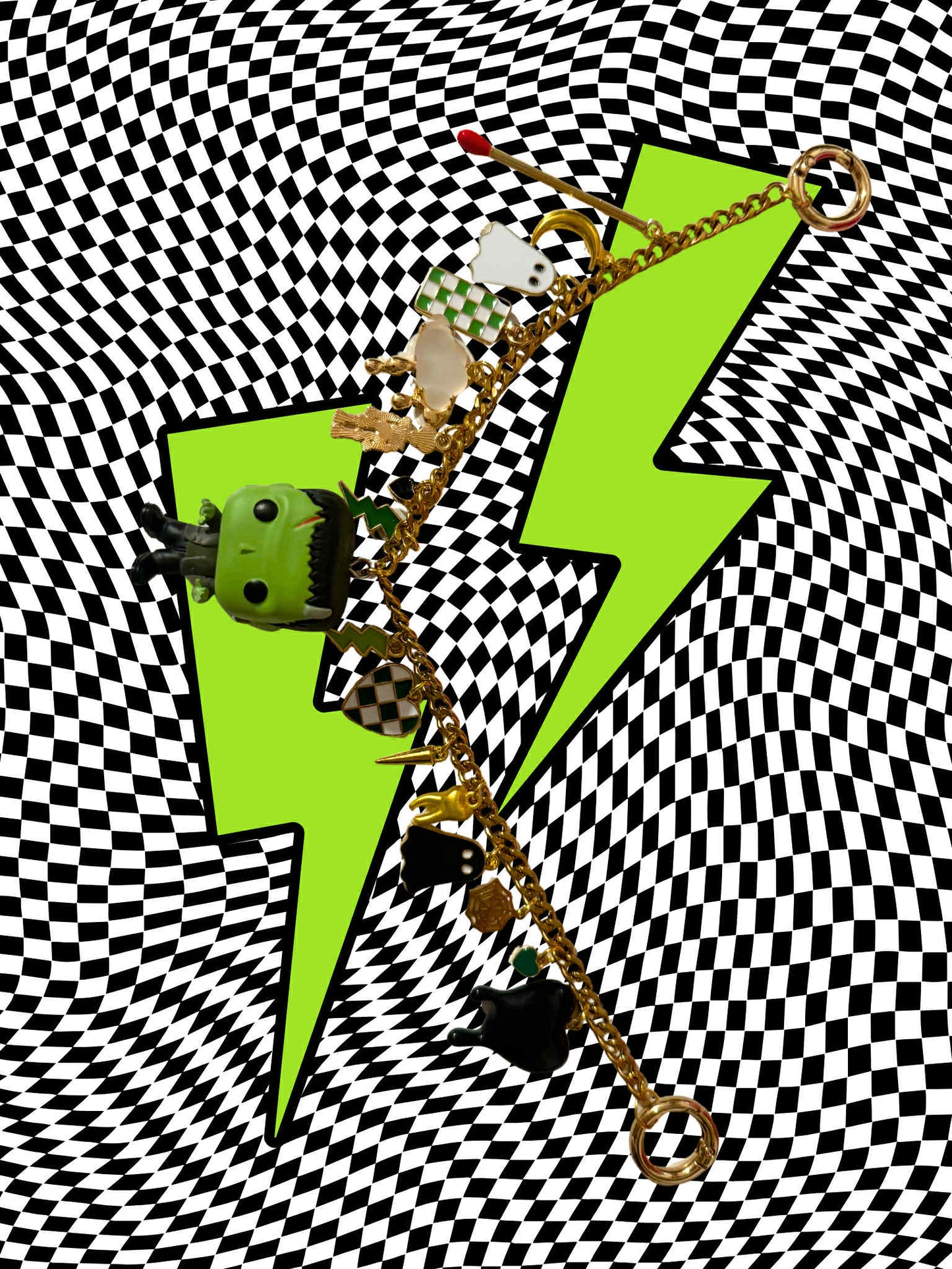 Frankenstein Purse Charm