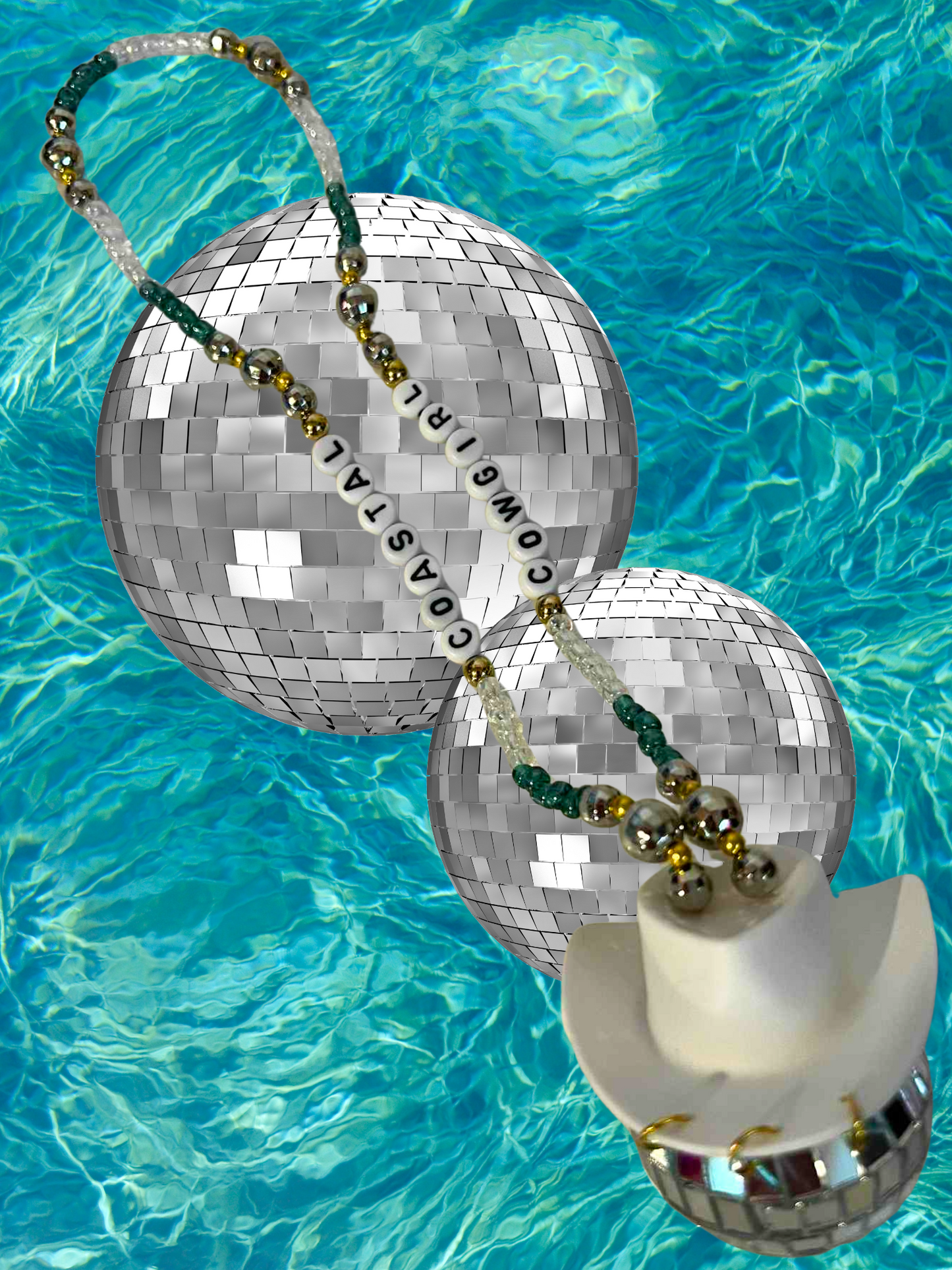 Coastal Cowgirl Rearview Mirror Charm