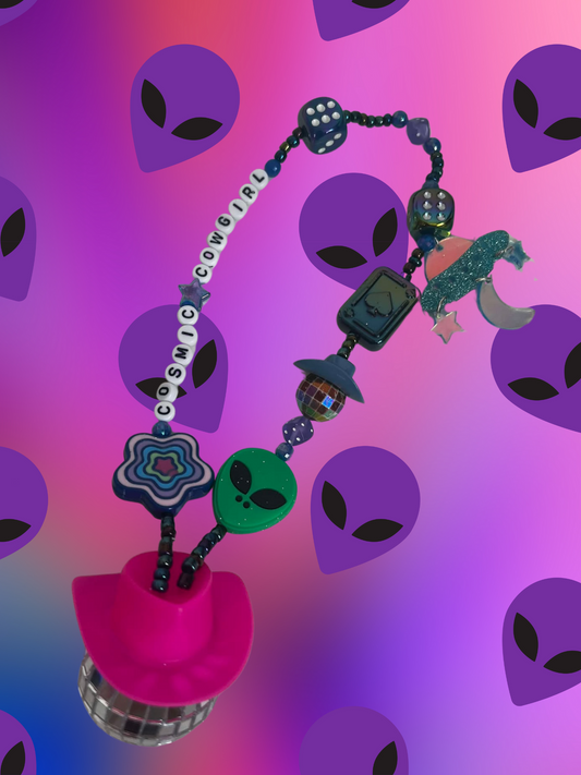 Cosmic Cowgirl Rearview Mirror Charm