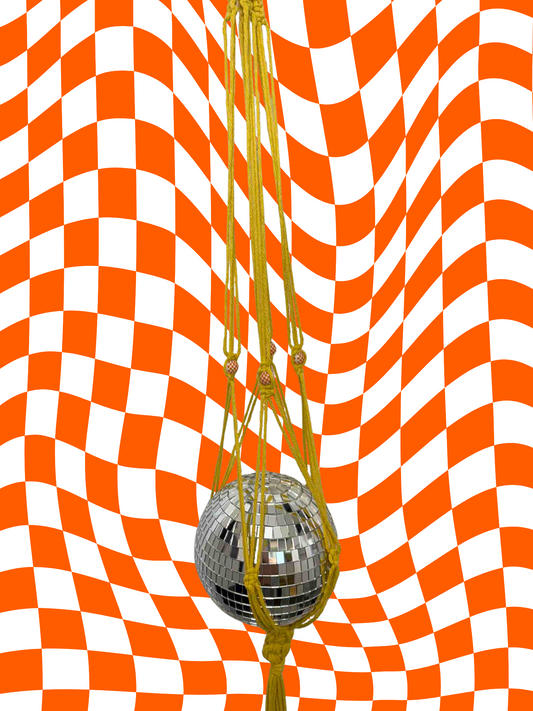 Here Comes the Sun Macrame Disco Ball Hanger
