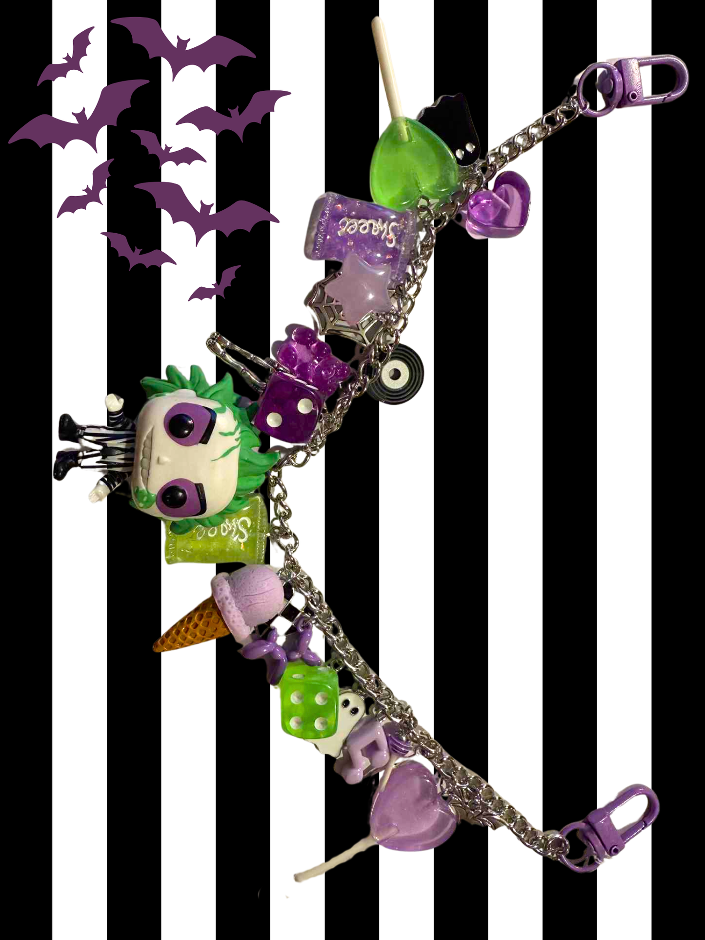 Beetlejuice Beetlejuice Beetlejuice Purse Charm